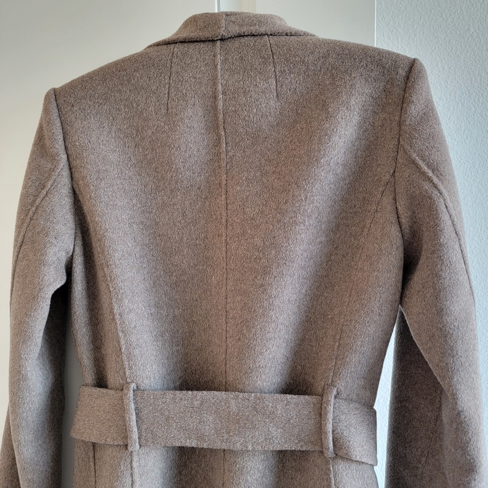 Banana Republic Double Faced Wrap Coat Taupe - Picture 13 of 14